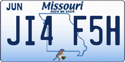 MO license plate JI4F5H