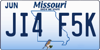 MO license plate JI4F5K