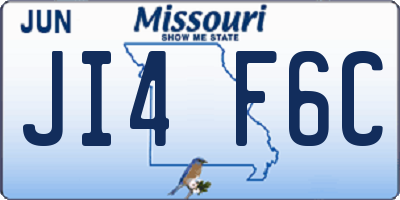 MO license plate JI4F6C