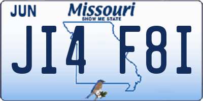 MO license plate JI4F8I