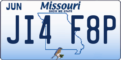 MO license plate JI4F8P