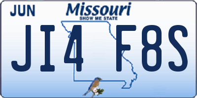MO license plate JI4F8S