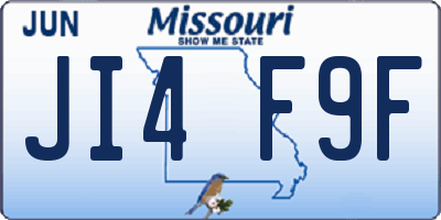 MO license plate JI4F9F