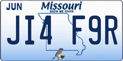 MO license plate JI4F9R