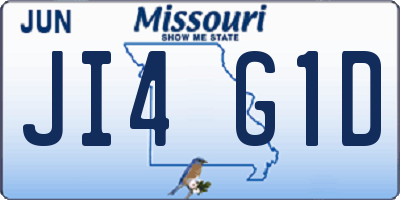 MO license plate JI4G1D