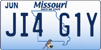 MO license plate JI4G1Y