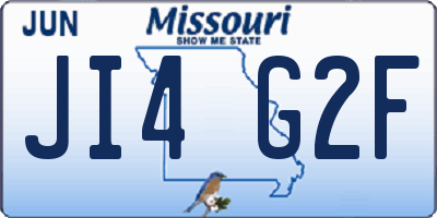 MO license plate JI4G2F