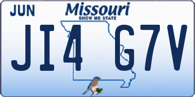 MO license plate JI4G7V
