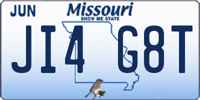 MO license plate JI4G8T