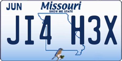 MO license plate JI4H3X