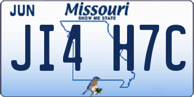 MO license plate JI4H7C