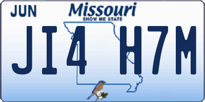 MO license plate JI4H7M