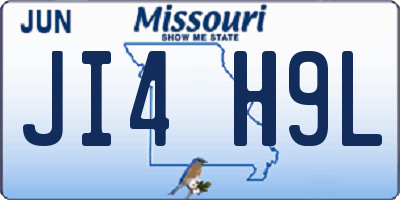 MO license plate JI4H9L