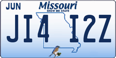 MO license plate JI4I2Z