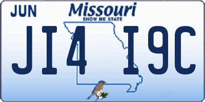MO license plate JI4I9C
