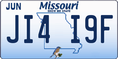 MO license plate JI4I9F