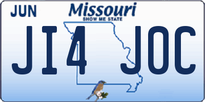 MO license plate JI4J0C