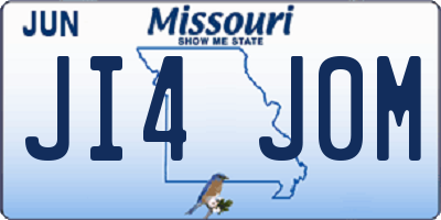 MO license plate JI4J0M