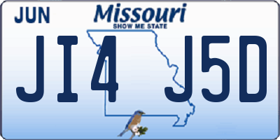 MO license plate JI4J5D