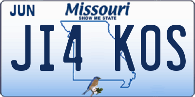MO license plate JI4K0S