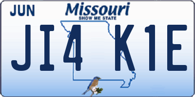 MO license plate JI4K1E