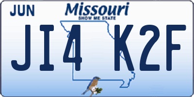 MO license plate JI4K2F