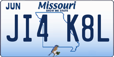 MO license plate JI4K8L