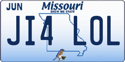 MO license plate JI4L0L