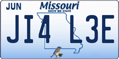 MO license plate JI4L3E