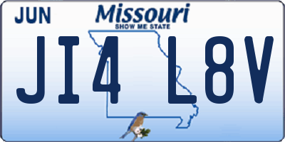 MO license plate JI4L8V