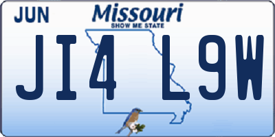 MO license plate JI4L9W