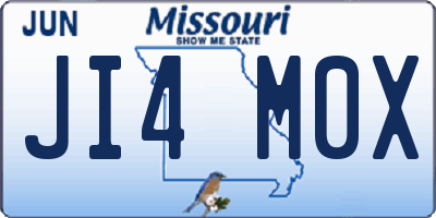 MO license plate JI4M0X
