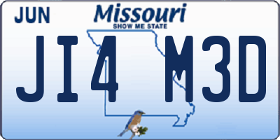 MO license plate JI4M3D