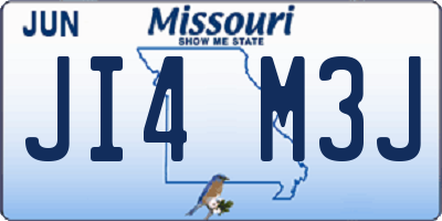 MO license plate JI4M3J