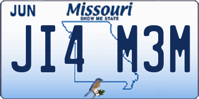 MO license plate JI4M3M