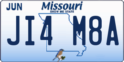MO license plate JI4M8A