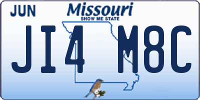 MO license plate JI4M8C