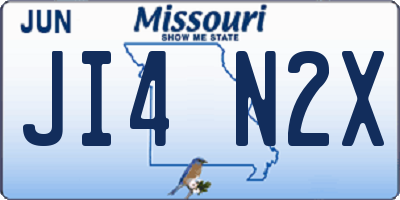 MO license plate JI4N2X