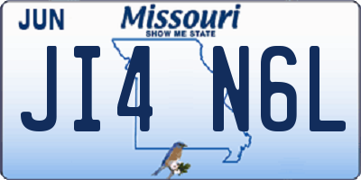 MO license plate JI4N6L