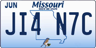 MO license plate JI4N7C