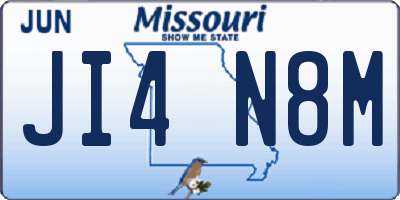 MO license plate JI4N8M