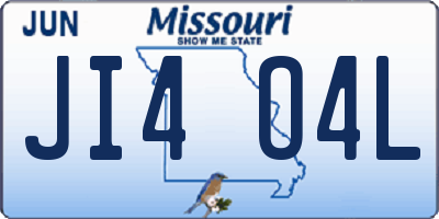 MO license plate JI4O4L