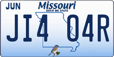 MO license plate JI4O4R