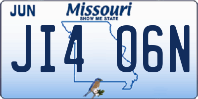 MO license plate JI4O6N