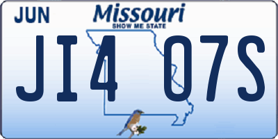 MO license plate JI4O7S