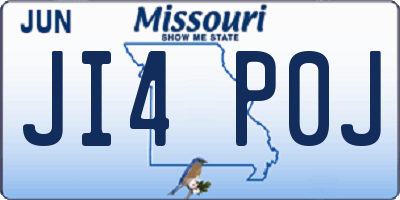 MO license plate JI4P0J