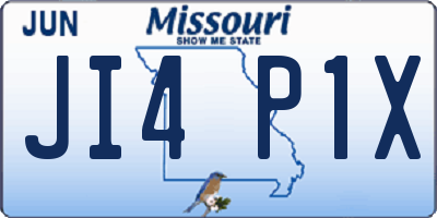 MO license plate JI4P1X