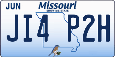 MO license plate JI4P2H
