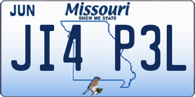 MO license plate JI4P3L