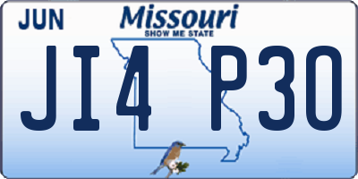 MO license plate JI4P3O